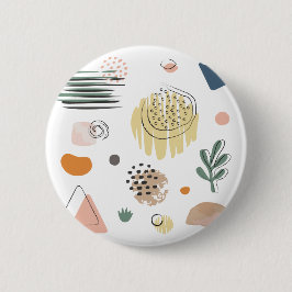 Bóton Redondo 5.08cm Botão Abstrack Urban Pattern