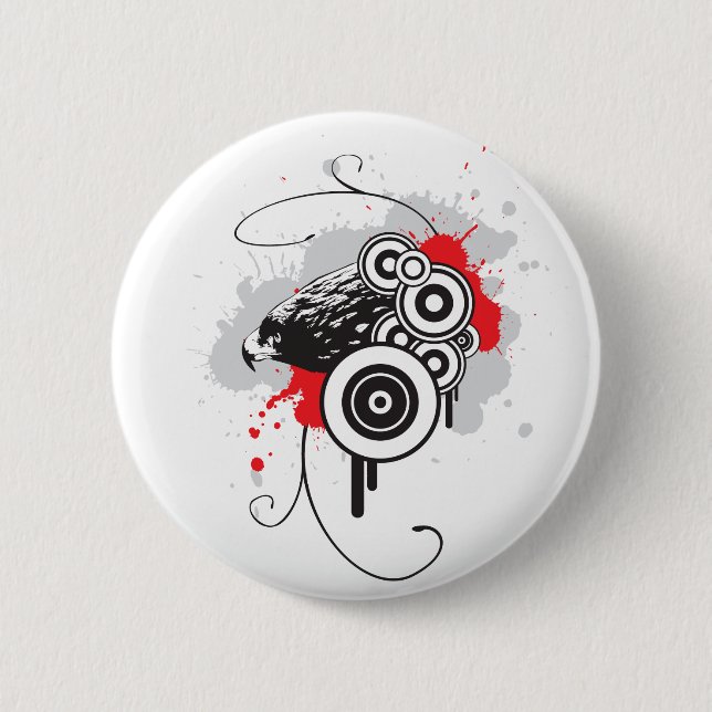 Bóton Redondo 5.08cm Botão Águia (Frente)