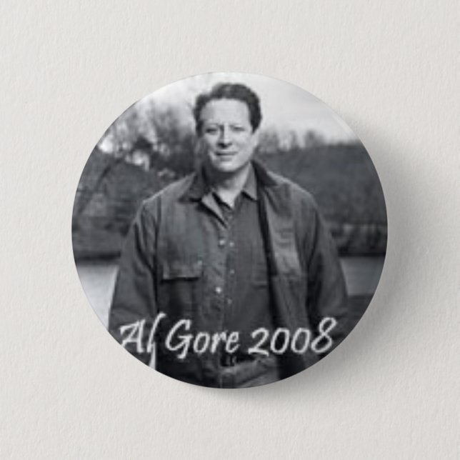 Bóton Redondo 5.08cm Botão Al Gore 2008 (Frente)