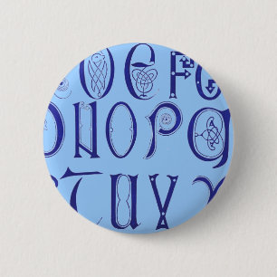 Bóton Redondo 5.08cm Botão Alfabeto