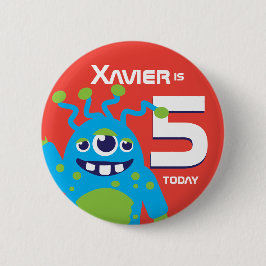 Bóton Redondo 5.08cm Botão alienígena de três olhos