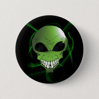 Bóton Redondo 5.08cm Botão alienígena verde