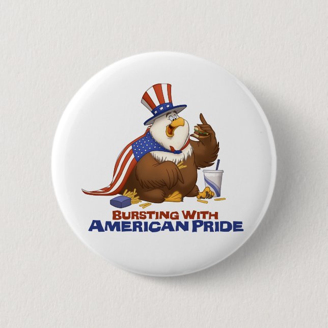 Bóton Redondo 5.08cm Botão americano do orgulho (Frente)
