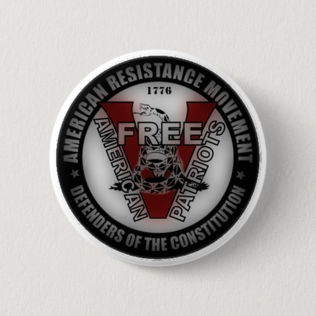 Bóton Redondo 5.08cm Botão americano livre dos patriotas (Frente)