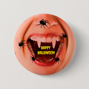 Bóton Redondo 5.08cm Botão Aranhas Halloween