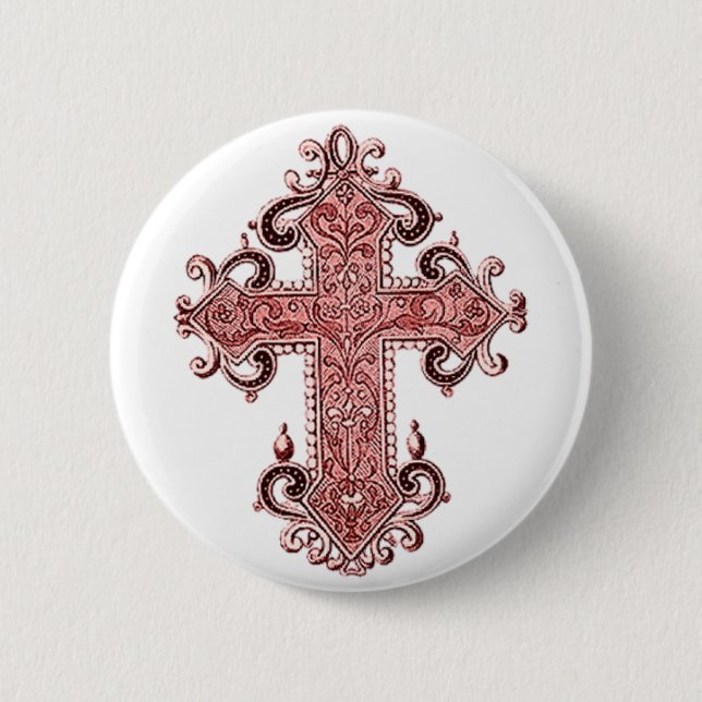 Bóton Redondo 5.08cm Botão Arredondar Rosa Rosa Rosa Cinzento Cinzento  (Frente)