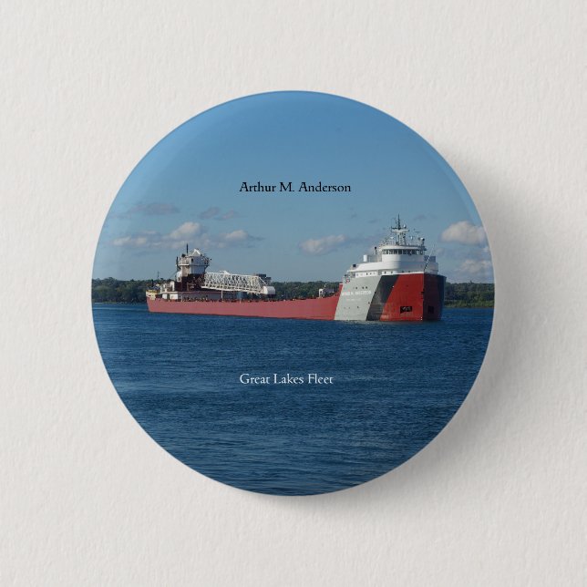 Bóton Redondo 5.08cm Botão Arthur M. Anderson (Frente)