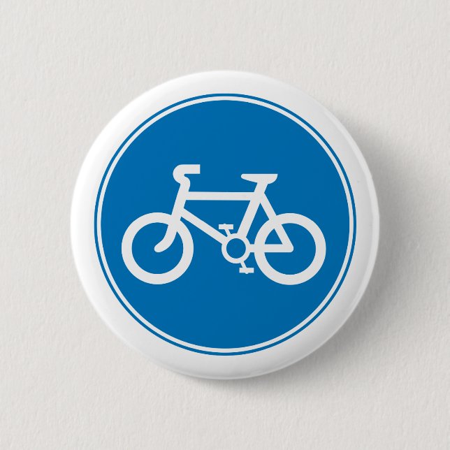 Bóton Redondo 5.08cm Botão azul da bicicleta (Frente)