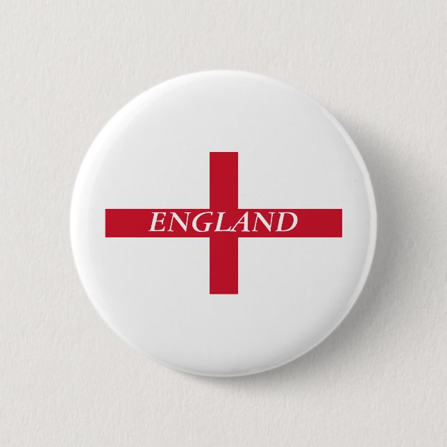 Bóton Redondo 5.08cm Botão Bandeira da Inglaterra (Frente)