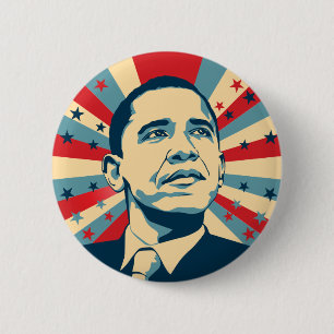 Bóton Redondo 5.08cm Botão Barack Obama Pinback