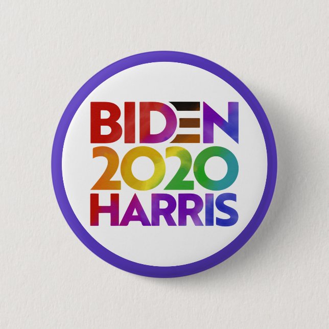 Bóton Redondo 5.08cm Botão Biden Harris 2020 (Frente)