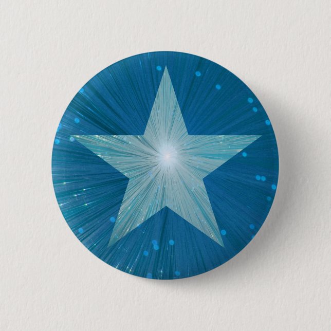 Bóton Redondo 5.08cm botão Blue Star (Frente)