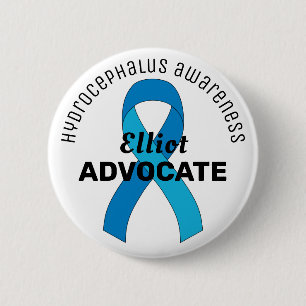 Bóton Redondo 5.08cm Botão Branco da Faixa Hidrocefalus