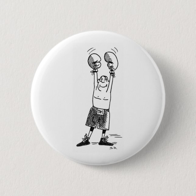 Bóton Redondo 5.08cm Botão branco do Boxer (Frente)