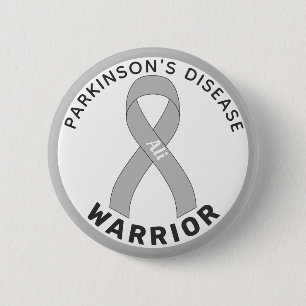 Bóton Redondo 5.08cm Botão Branco do Guerreiro da Doença de Parkinson
