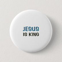 Botão Branco - Jesus é Rei