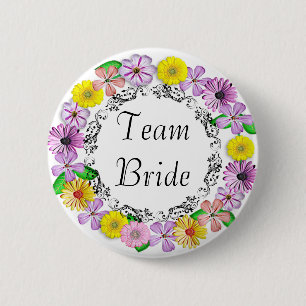 Bóton Redondo 5.08cm Botão Bride Equipe Floral bonito