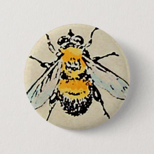 Bóton Redondo 5.08cm Botão Bumble Bee