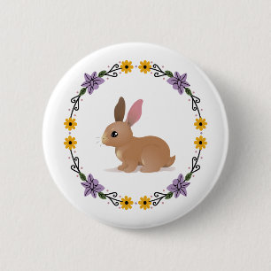 Bóton Redondo 5.08cm Botão Bunny