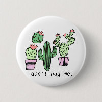 Botão Cactus Engraçado