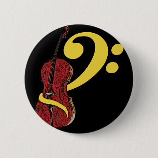 Bóton Redondo 5.08cm Botão Cello Clef