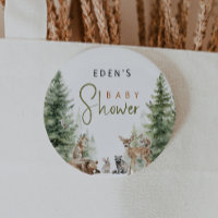 Botão Chá de fraldas de Animais Florestais