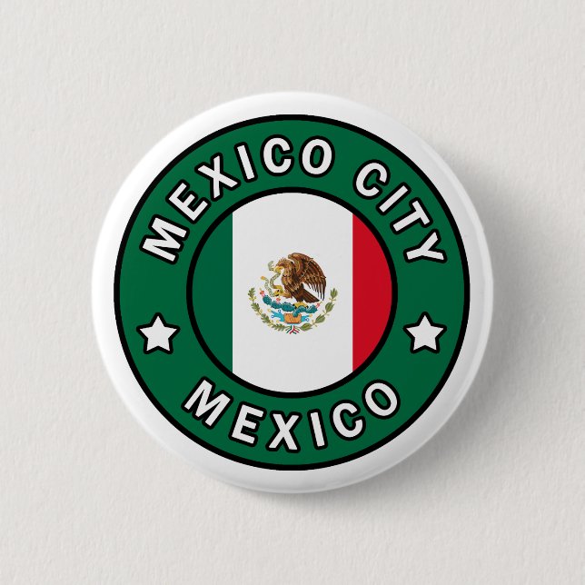 Bóton Redondo 5.08cm botão Cidade do México (Frente)