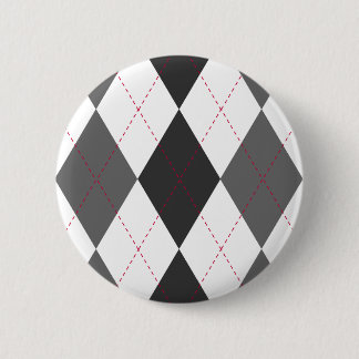 Bóton Redondo 5.08cm Botão cinzento e vermelho de Argyle