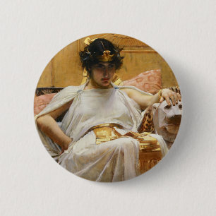 Bóton Redondo 5.08cm Botão Cleópatra da Waterhouse