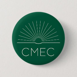 Bóton Redondo 5.08cm Botão CMEC - logotipo verde e branco