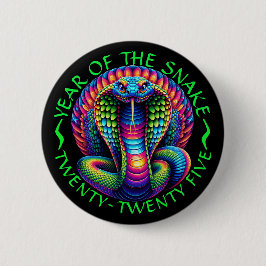 Bóton Redondo 5.08cm Botão Cobra do ano 2025