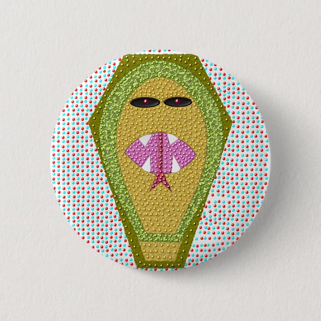 Bóton Redondo 5.08cm Botão Cobra Letal Egípcia (Frente)