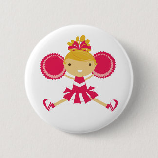 Bóton Redondo 5.08cm Botão cor-de-rosa da festa de aniversário do