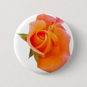 Bóton Redondo 5.08cm Botão/Crachá / Brooch de Rosa laranja