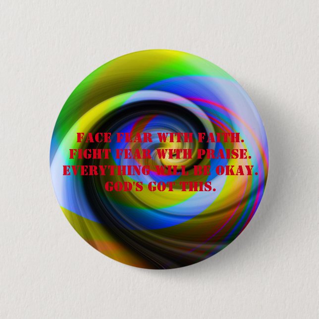 Bóton Redondo 5.08cm Botão cristão da fé (Frente)