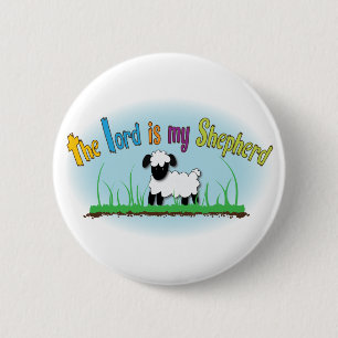 Bóton Redondo 5.08cm Botão cristão - o senhor é meu pastor