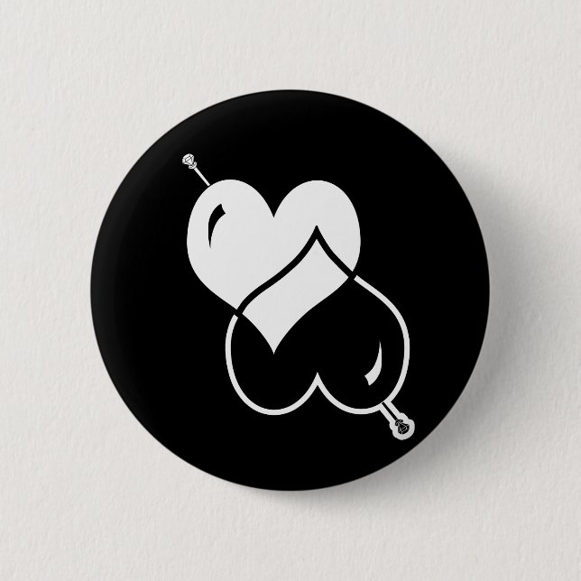 Bóton Redondo 5.08cm Botão cruel do AMOR (Frente)