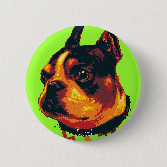 Bóton Redondo 5.08cm Botão da ação de Boston (Frente)