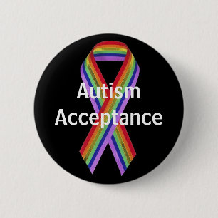 Bóton Redondo 5.08cm Botão da aceitação do autismo