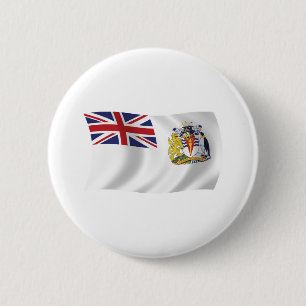 Bóton Redondo 5.08cm Botão da Bandeira Antártica Britânica