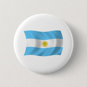 Bóton Redondo 5.08cm Botão da Bandeira da Argentina