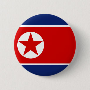 Bóton Redondo 5.08cm Botão da bandeira da Coreia do Norte