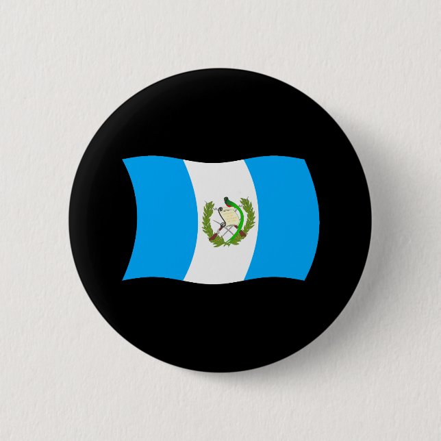 Bóton Redondo 5.08cm Botão da Bandeira da Guatemala (Frente)