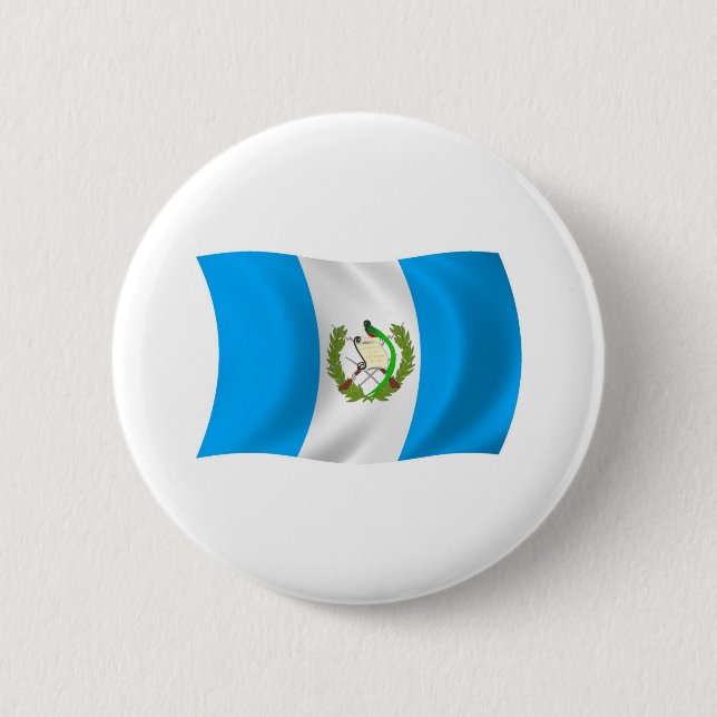 Bóton Redondo 5.08cm Botão da Bandeira da Guatemala (Frente)