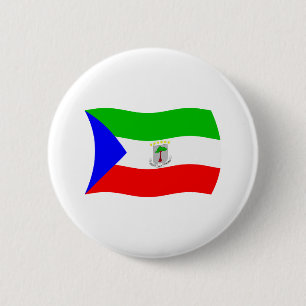 Bóton Redondo 5.08cm Botão da Bandeira da Guiné Equatorial