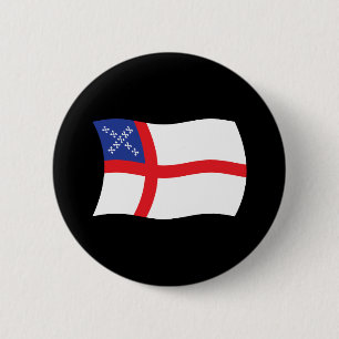 Bóton Redondo 5.08cm Botão da Bandeira da Igreja Episcopal dos EUA