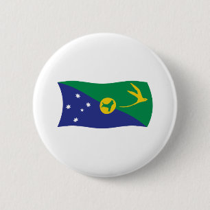 Bóton Redondo 5.08cm Botão da Bandeira da Ilha Christmas