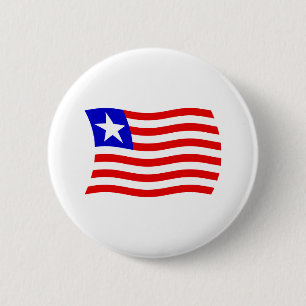 Bóton Redondo 5.08cm Botão da Bandeira da Libéria