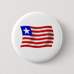 Bóton Redondo 5.08cm Botão da Bandeira da Libéria