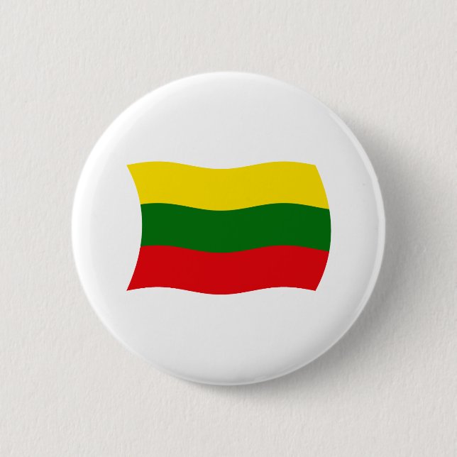 Bóton Redondo 5.08cm Botão da Bandeira da Lituânia (Frente)